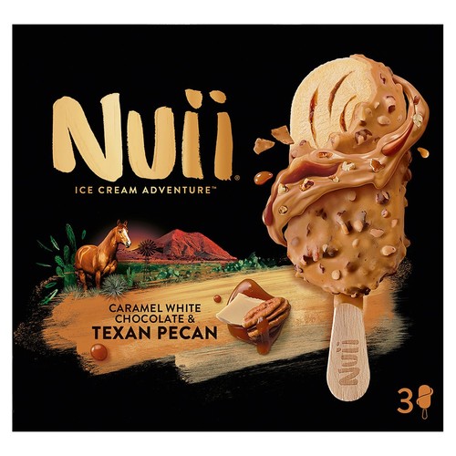 Nuii Caramel White Chocolate & Texan Pecan Ice Cream Sticks
