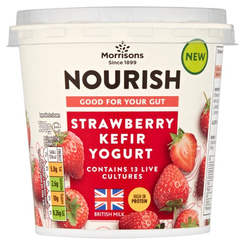 Morrisons Nourish Strawberry Kefir Yogurt 