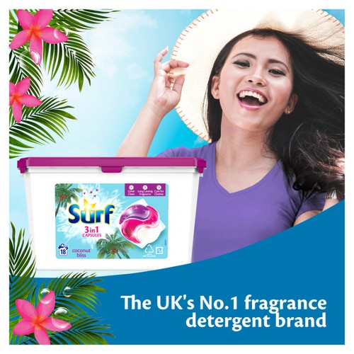 Surf 3-In-1 Coconut Bliss Washing Capsules thumbnail 2