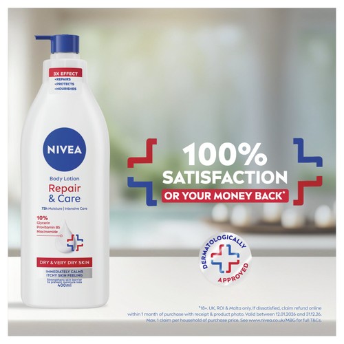 NIVEA Repair and Care Body Lotion for Very Dry Skin thumbnail 2