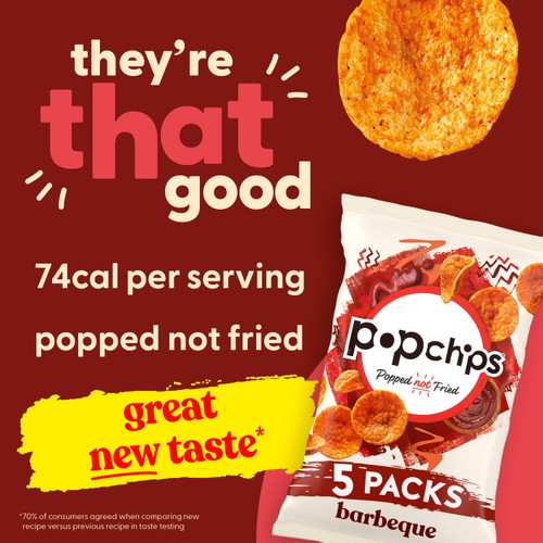 Popchips Barbecue Multipack Crisps 5 Pack thumbnail 2