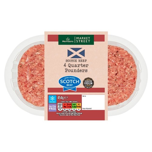 Morrisons Scotch Beef Burgers 454g thumbnail 2