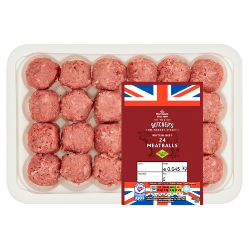 Morrisons British Beef 24 Meatballs 645g