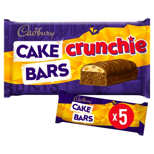 Cadbury Crunchie Cake Bars Multipack Snack 5pk