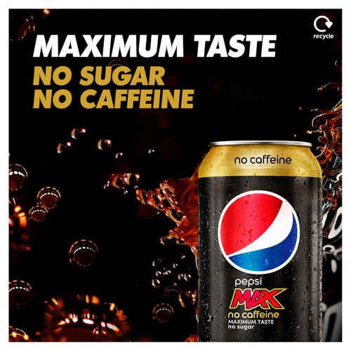 Pepsi Max No Caffeine No Sugar Cola Cans thumbnail 2