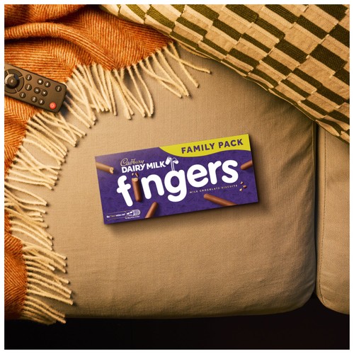 Cadbury Dairy Milk Fingers Milk Chocolate Covered Biscuits thumbnail 3