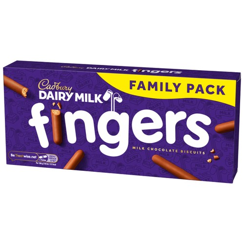 Cadbury Dairy Milk Fingers Milk Chocolate Covered Biscuits thumbnail 4