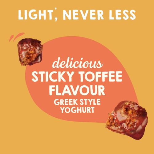 Light & Free Greek Style Yogurt Sticky Toffee Flavour 4x115g thumbnail 3