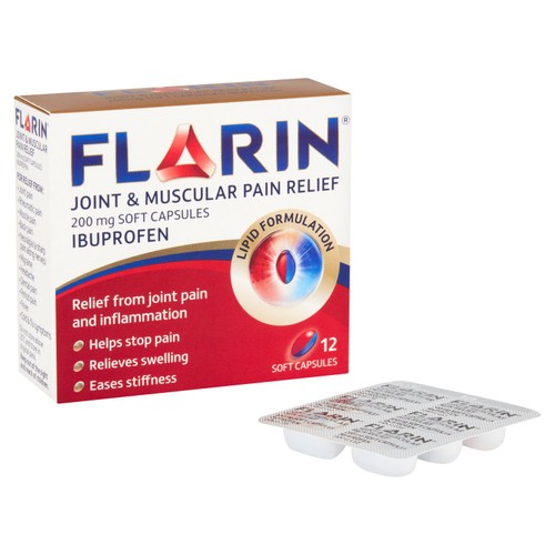 Flarin Joint & Muscular Pain Relief 200Mg Ibuprofen Soft Capsules thumbnail 2
