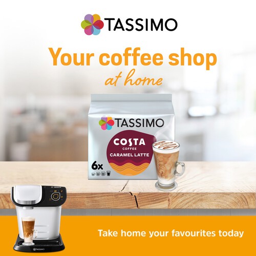 Tassimo Costa Caramel Latte Coffee Pods x6 thumbnail 4