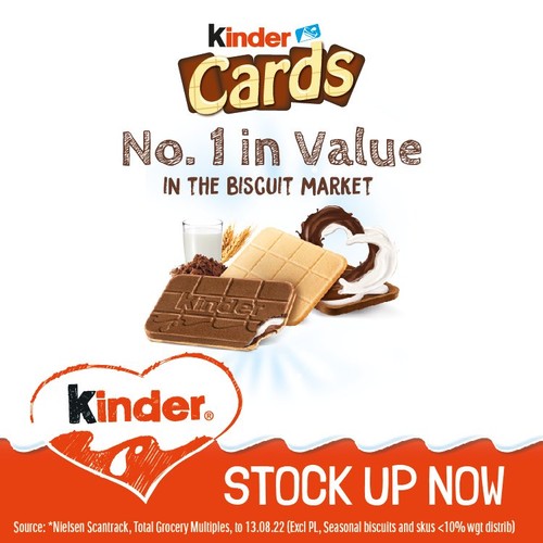 Kinder Cards Chocolate and Milk Wafer Biscuit Multipack thumbnail 6