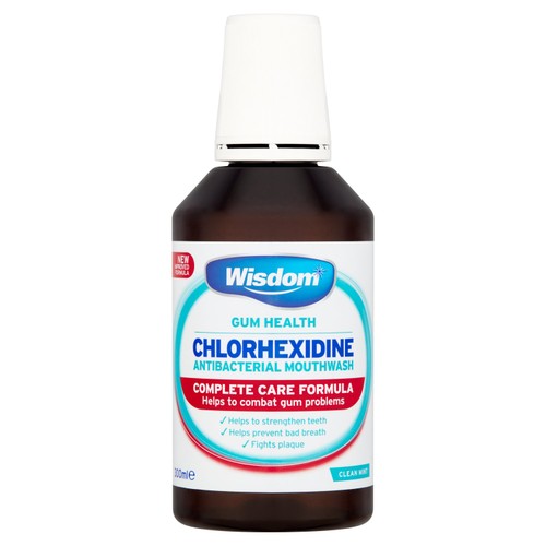 Wisdom Gum Health Chlorhexidine Mouthwash Mint Alcohol Free 300ml