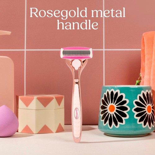 Wilkinson Sword Quattro For Women Rose Gold 1 Razor + 4 Blades thumbnail 7