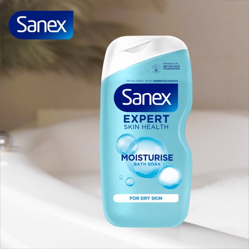 Sanex Expert Skin Health Moisturising Bath Soak Bubble Bath thumbnail 2