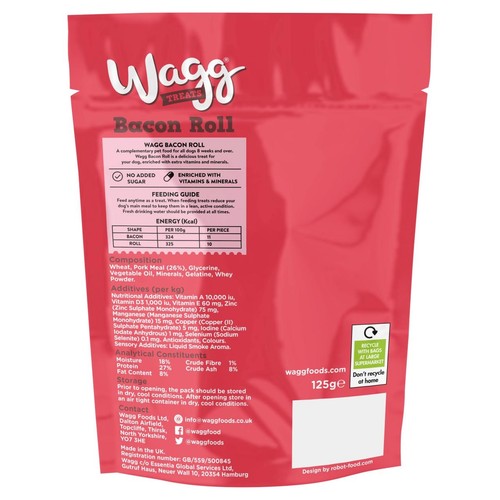 Wagg Bacon Roll Dog Treats thumbnail 2