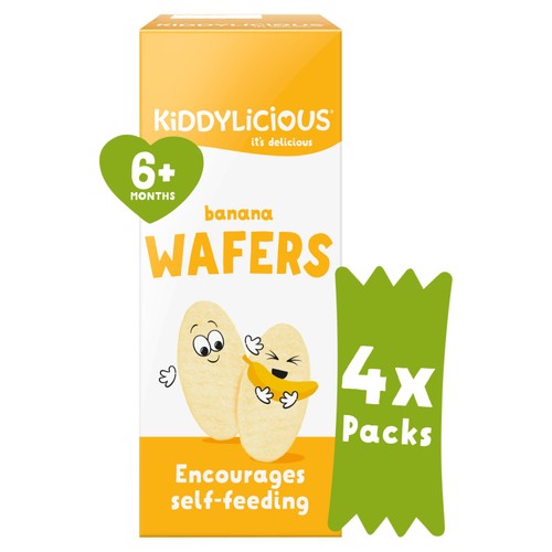 Kiddylicious Banana Mini Wafers Baby Snacks