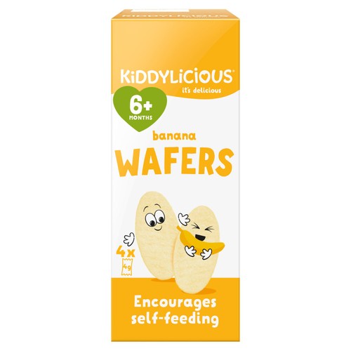 Kiddylicious Banana Mini Wafers Baby Snacks thumbnail 2