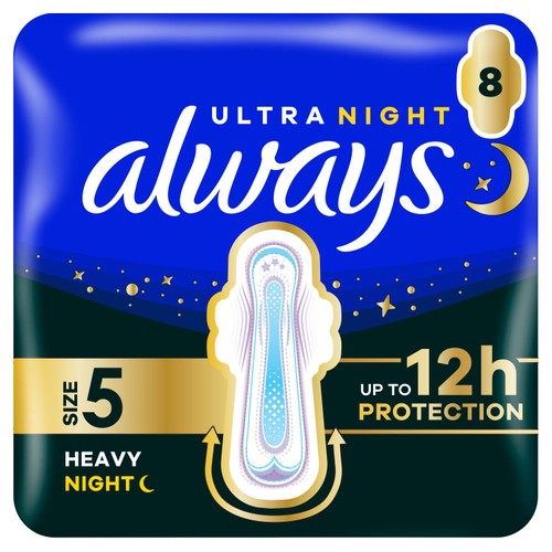 Always Ultra Secure Night Sanitary Pads With Wings Size 5