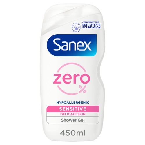 Sanex Zero% Hypoallergenic Sensitive Shower Gel Body Wash