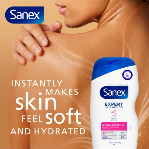 Sanex Expert Skin Health Hypoallergenic Shower Gel Body Wash thumbnail 2