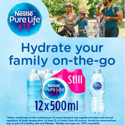Nestle Pure Life Still Spring Water 12 x 500ml thumbnail 4