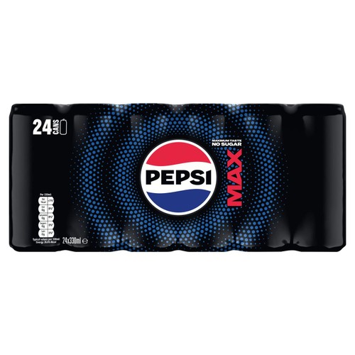 Pepsi Max No Sugar Cola Cans 24 x 330ml thumbnail 2