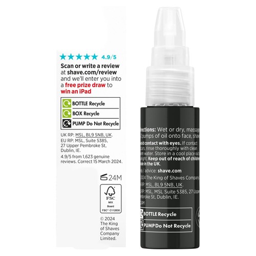 King Of Shaves Refillable Sensitive Advanced Shave Oil thumbnail 2