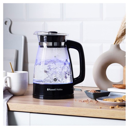 Russell Hobbs Cordless Electric Glass Kettle Black 26080 thumbnail 4