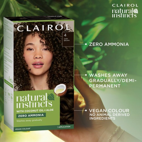 Clairol Natural Instincts Semi-Permanent Hair Dye 3 Brown Black thumbnail 5