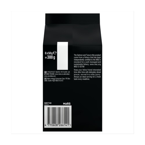 Sheba Fresh & Fine Wet Cat Food Pouches Salmon & Tuna in Gravy thumbnail 3