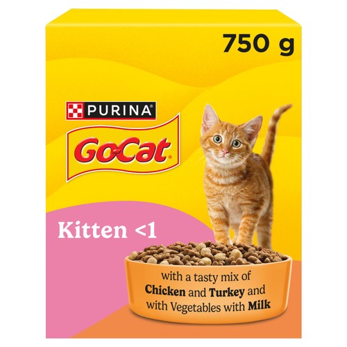 Go-Cat Kitten Chicken, Turkey and Milk Dry Cat Food 750g