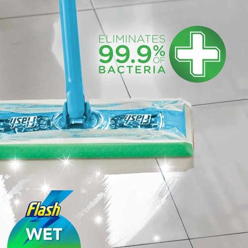 Flash Anti-Bac Speed Mop Wet Cloths Lemon thumbnail 2