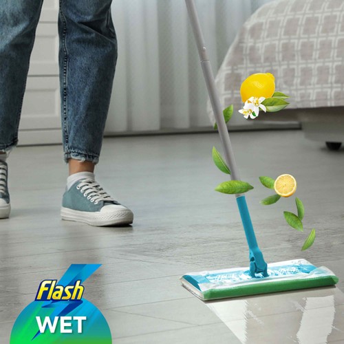 Flash Anti-Bac Speed Mop Wet Cloths Lemon thumbnail 3