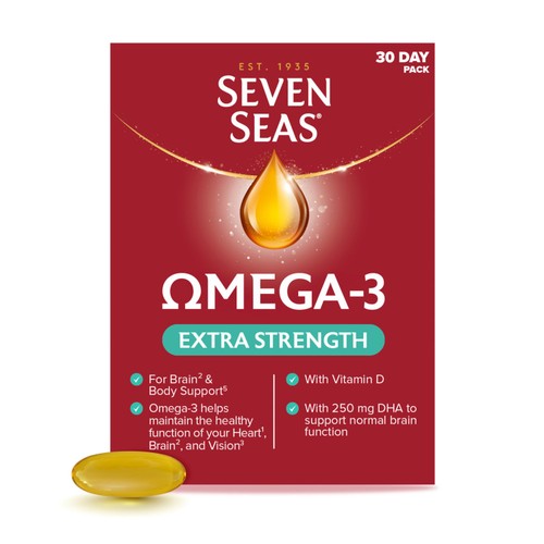 Seven Seas Omega-3 Fish Oil Extra Strength With Vitamin D Capsules
