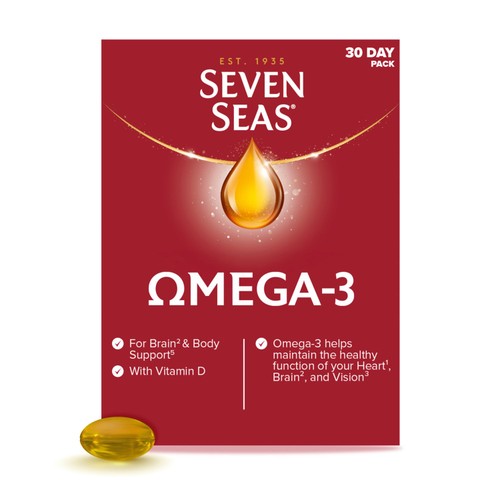 Seven Seas Omega-3 Fish Oil with Vitamin D Capsules