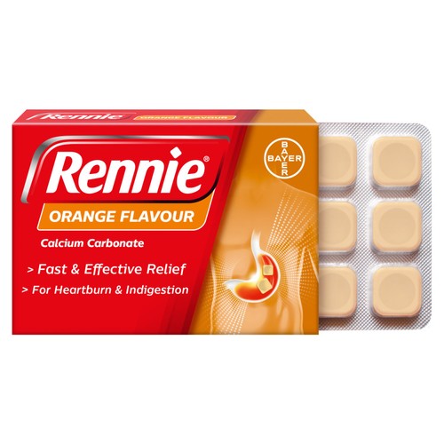 Rennie Orange Heartburn & Indigestion Chewable Tablets thumbnail 2