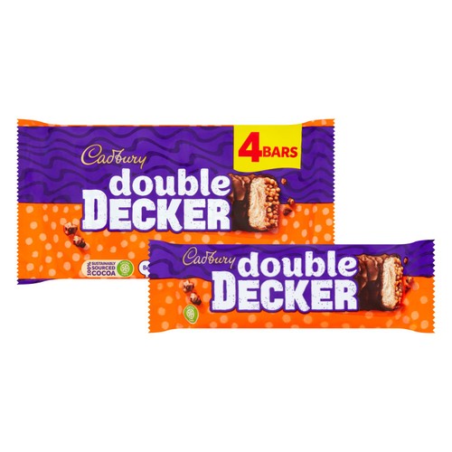 Cadbury Double Decker Chocolate Bar 4 Pack Multipack thumbnail 2