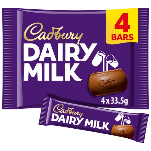 Cadbury Dairy Milk Chocolate Bar Multipack 4 Pack