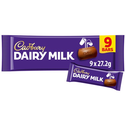 Cadbury Dairy Milk Chocolate Bar 9 Pack Multipack