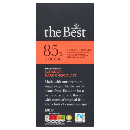Morrisons The Best 85% Cocoa Ecuador Dark Chocolate