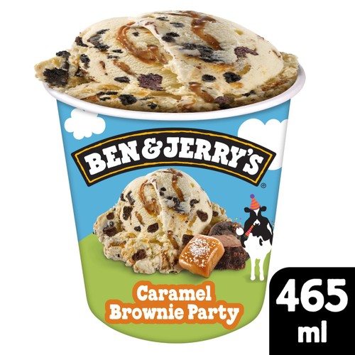 Ben & Jerry's Caramel Brownie Party Ice Cream Tub 465ml