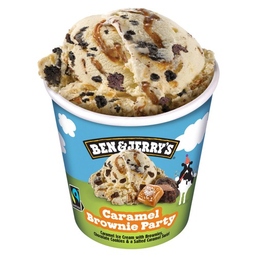 Ben & Jerry's Caramel Brownie Party Ice Cream Tub 465ml thumbnail 2