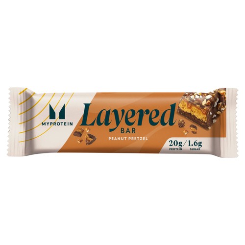 Myprotein Layered Bar Chocolate Peanut Pretzel Flavour 60g
