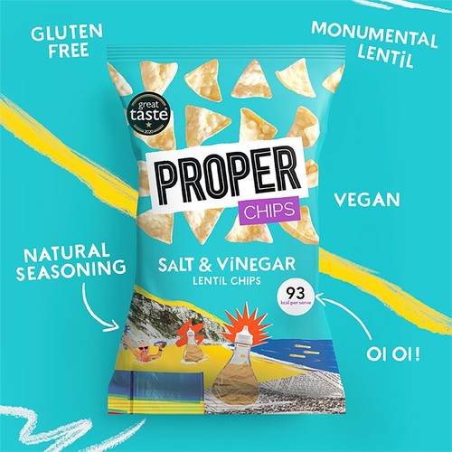 Proper Chips Salt & Vinegar Lentil Chips thumbnail 2
