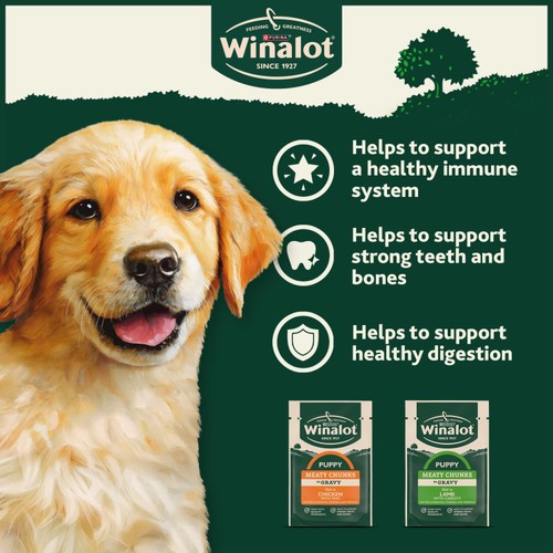 Winalot Meaty Chunks Puppy Mixed In Gravy Wet Dog Food thumbnail 3