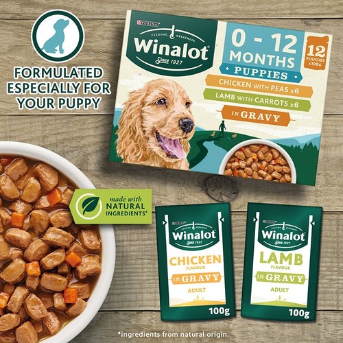 Winalot Meaty Chunks Puppy Mixed In Gravy Wet Dog Food thumbnail 5