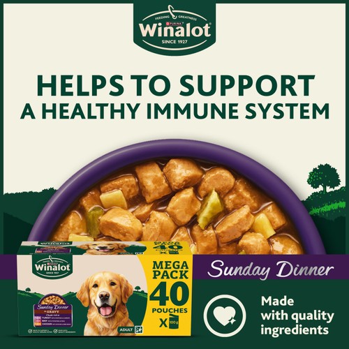 Winalot Sunday Dinner Mixed in Gravy Wet Dog Food thumbnail 2