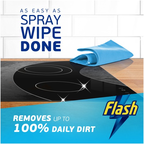 Flash Spray Wipe Done Antibacterial Cleaning Spray Wild Berries thumbnail 2