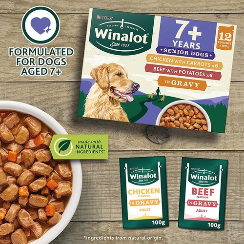 Winalot Meaty Chunks Senior Mixed In Gravy Wet Dog Food thumbnail 5