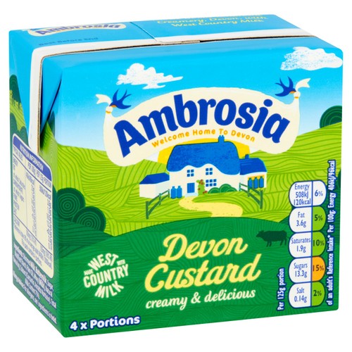 Ambrosia Devon Custard Dessert Carton 500g thumbnail 2